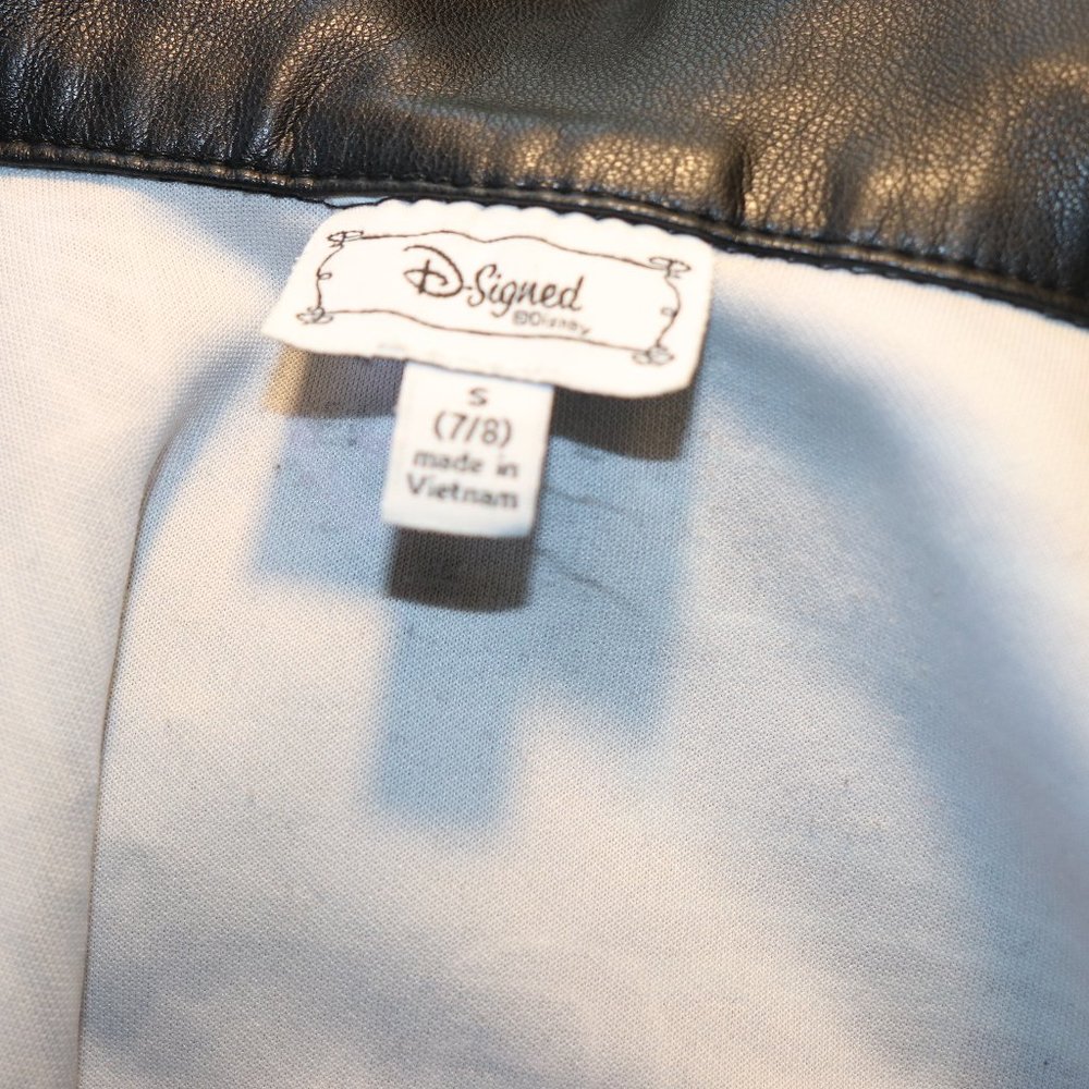 D-Signed Disney Graffiti Biker Jacket Children's Size 7-8 Small - Picture 2 of 2